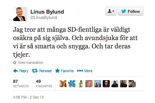 Och så har vi då Linus Bylund.